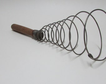 Bulgarian Antique Egg Beater / Hand Whisk, Old Wire Whipper, Rustic Egg Whisk / Bulgarian Country Decor / Vintage Decor / Rustic /Gift Idea