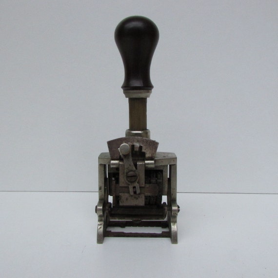 Vintage Automatic Numbering Machine Old Polygraph Stamp Ink