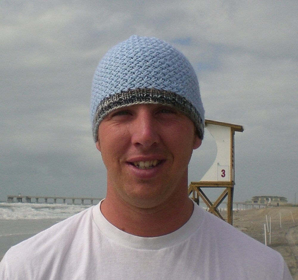 Knitting PATTERN, Knit surf beanie pattern, woven stitch ...
