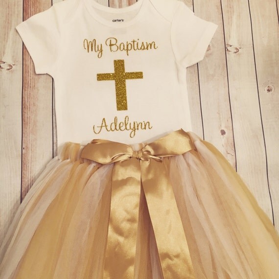Baby girl outfit First baptism tutu baptism outfit baptism