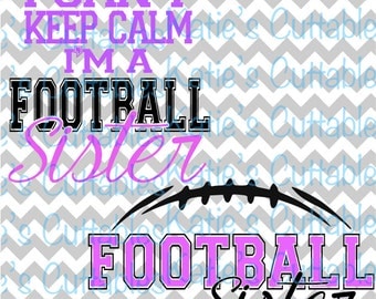 Football Sister, Football Season, Football Monogram, .SVG/.PNG/.EPS Files
