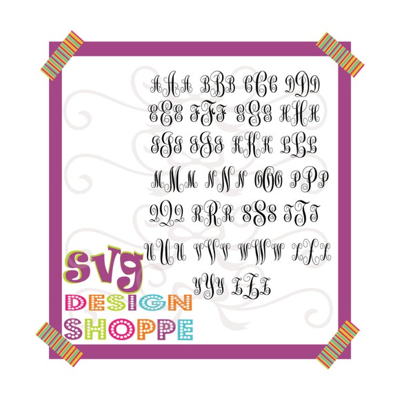 Download Vine Monogram SVG files Curly Monogram Letters by ...