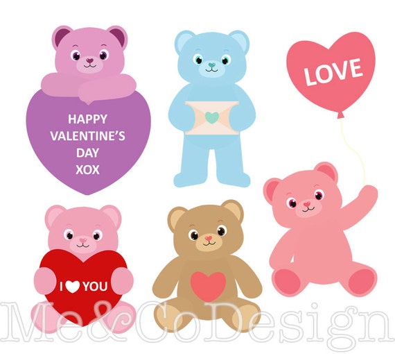 Valentine Teddy Bears Clipart Fun Cute Clipart Romantic