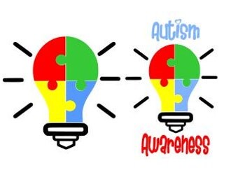 Autism Awareness Light; SVG, Studio 3, DXF, AI, Ps, Eps and Pdf Cutting Files for Electronic Cutting Machines