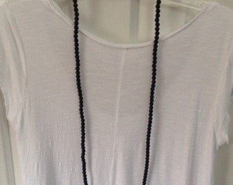 BLACK DOUBLEWRAP Handmade One of a Kind Black Double Wrap Beaded Necklace