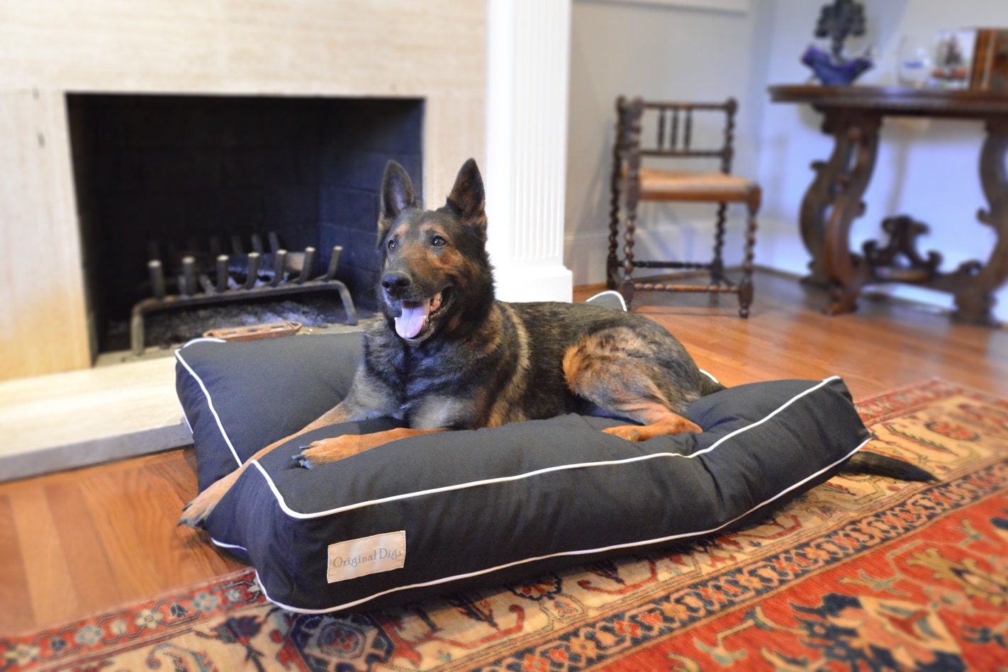 Black and White Dog Bed Modern Pet Beds Durable Dog Bed