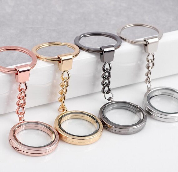 30MM Round Floating Keychain Locket Glass Floating Locket