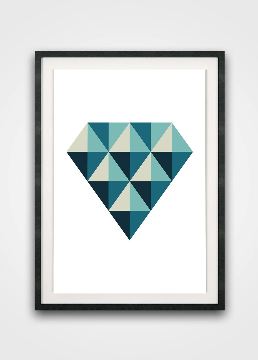 Geometric Diamond Print Abstract Art Diamond Shape