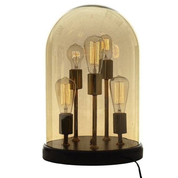 Edison Lamp Vintage Light Up Table Top Dome by LoveLetterLights