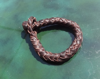 custom men's braided genuine leather bracelet 8 strand braid custom mens leather bracelet, brown leather black leather bracelet gift for him