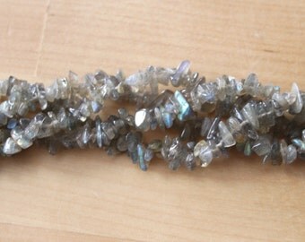 Labradorite Chip Beads - Double Strand