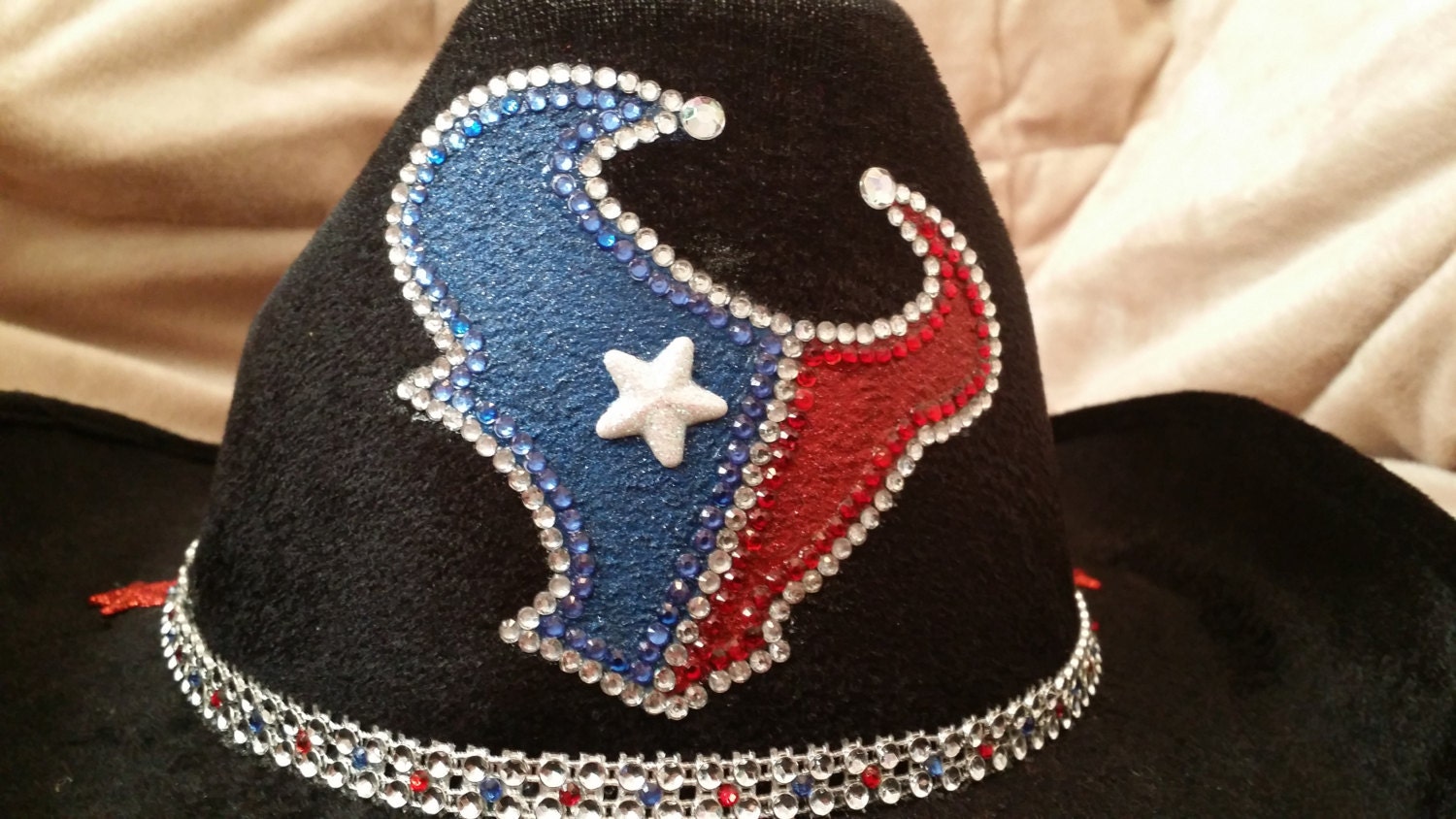 HOUSTON TEXANS Sparkle and Bling Cowboy Hat by 24KDesignsbyLeigh