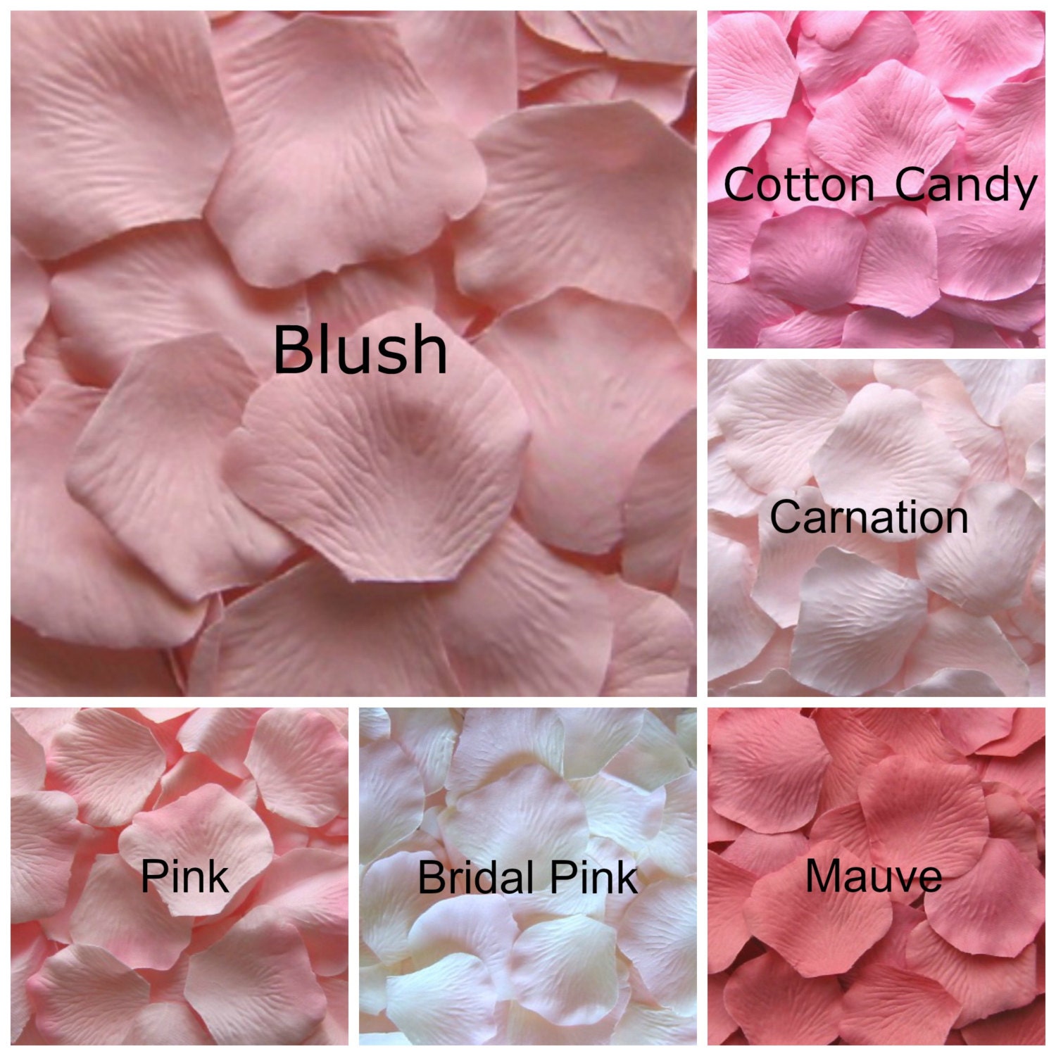 Pale Pink Silk Rose Petals 300 petals