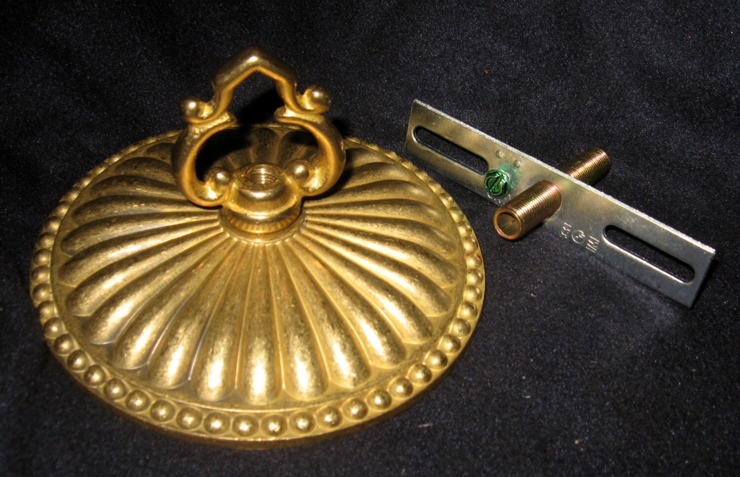 4 3/4 Chandelier Ceiling Canopy Cap Brass