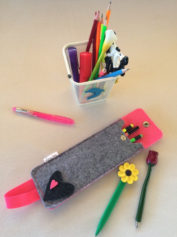 Pen case with elastic band for notebooks Felt Pencil Case