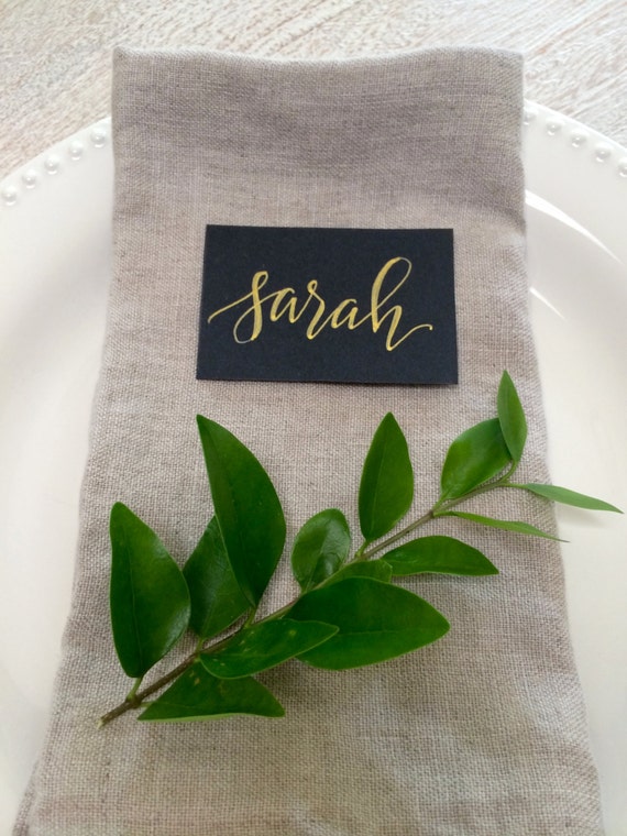 Hand calligraphy place cards