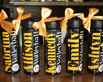 Personalized Volleyball Water Bottle, Sports tumbler, Volleyball tumbler, Basketball tumbler