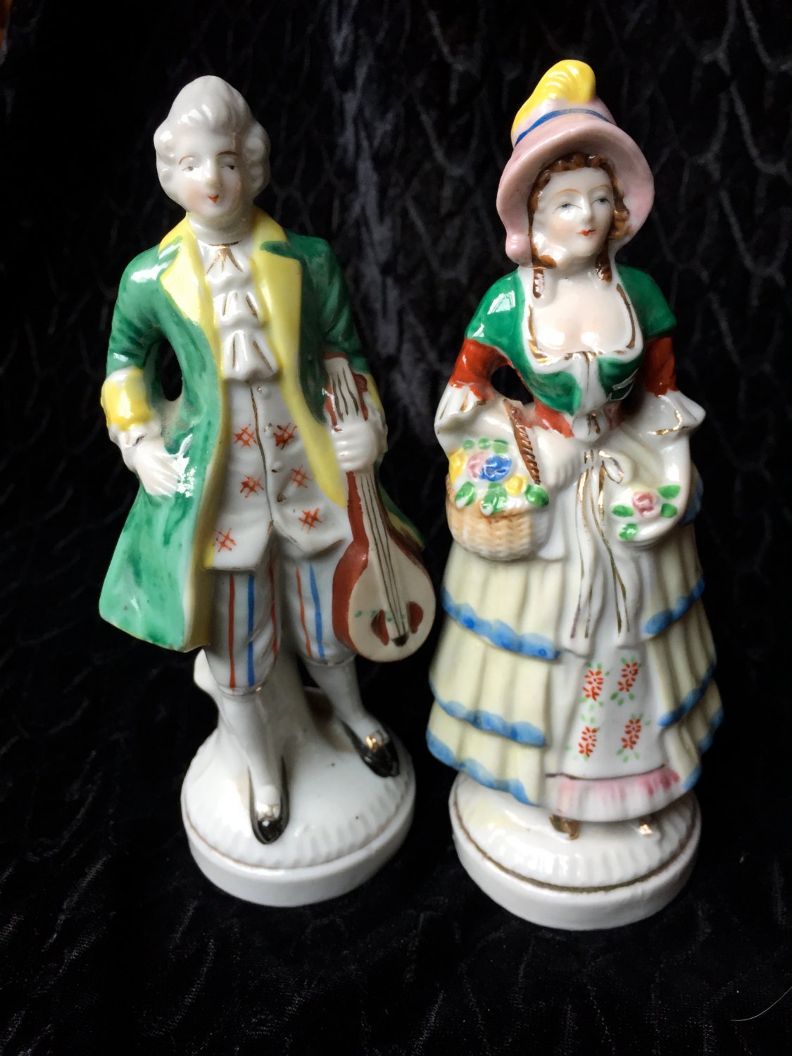 Occupied Japan 1940s Porcelain VictorianCouple Figurines