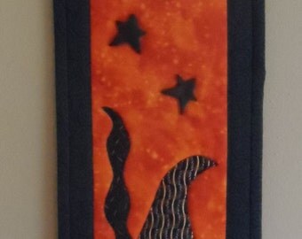 Halloween Haunted House Quilted Wallhanging