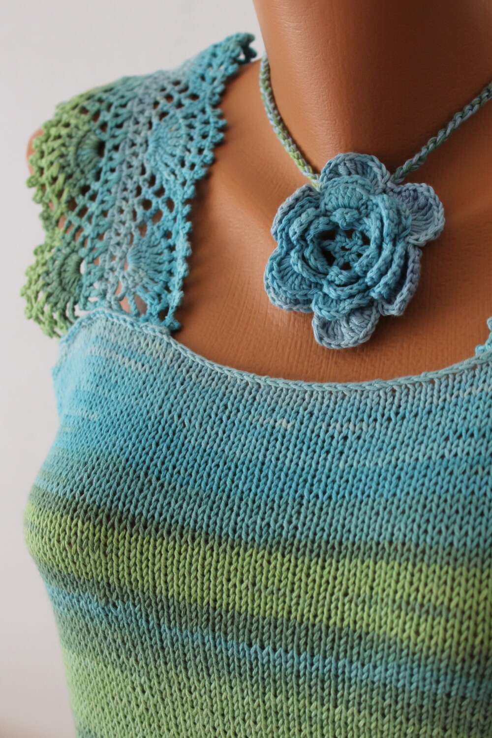 Handmade Crochet Tunic Boutique sweater Women s by ...