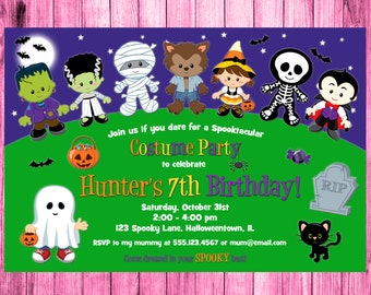 Items similar to Spooktacular - Kids Halloween Party Invitation ...