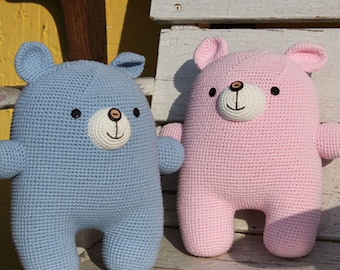 Amigurumi Pattern, Handmade, PDF, Digital file, Doll, Crochet, PDF Pattern, Crochet Pattern, GoMi the Bear Cushion