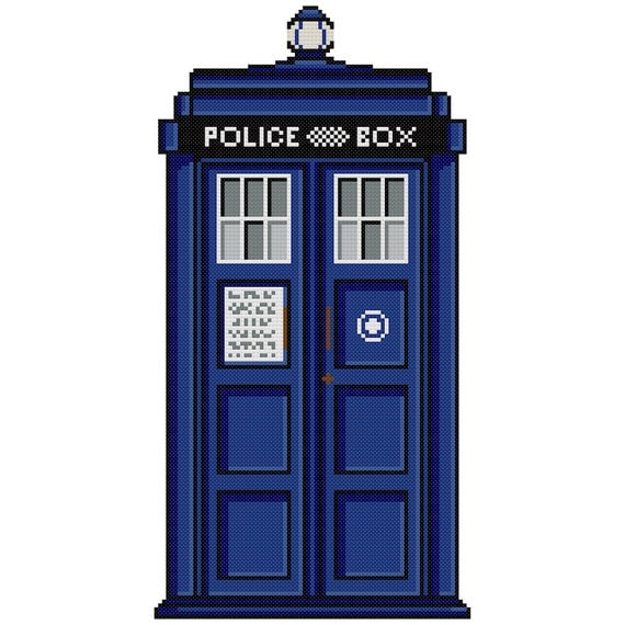 Download TARDIS Doctor Who Cross Stitch Pattern
