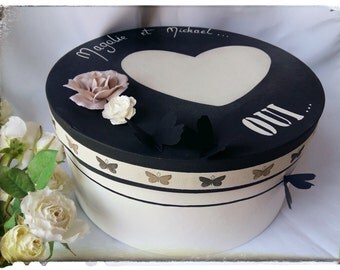 Boite Urne de Mariage "Oui"