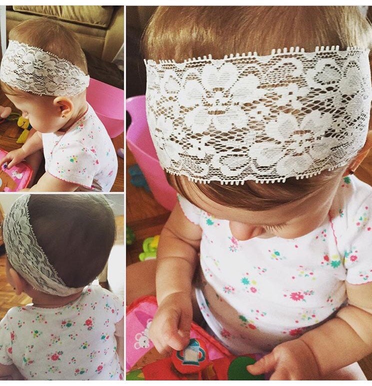 Baby Lace Headband Boho Cream headband baby headband lace