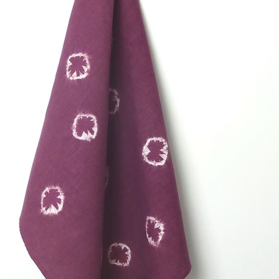 Linen Tea Towel Red Plum Tea Towel HandDyed Kitchen