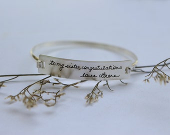 20% OFF - Actual Handwriting Bracelet - Personalized Signature Bracelet - Sympathy Gift - Mother's Gift - Christmas Gift - Valentine Gift