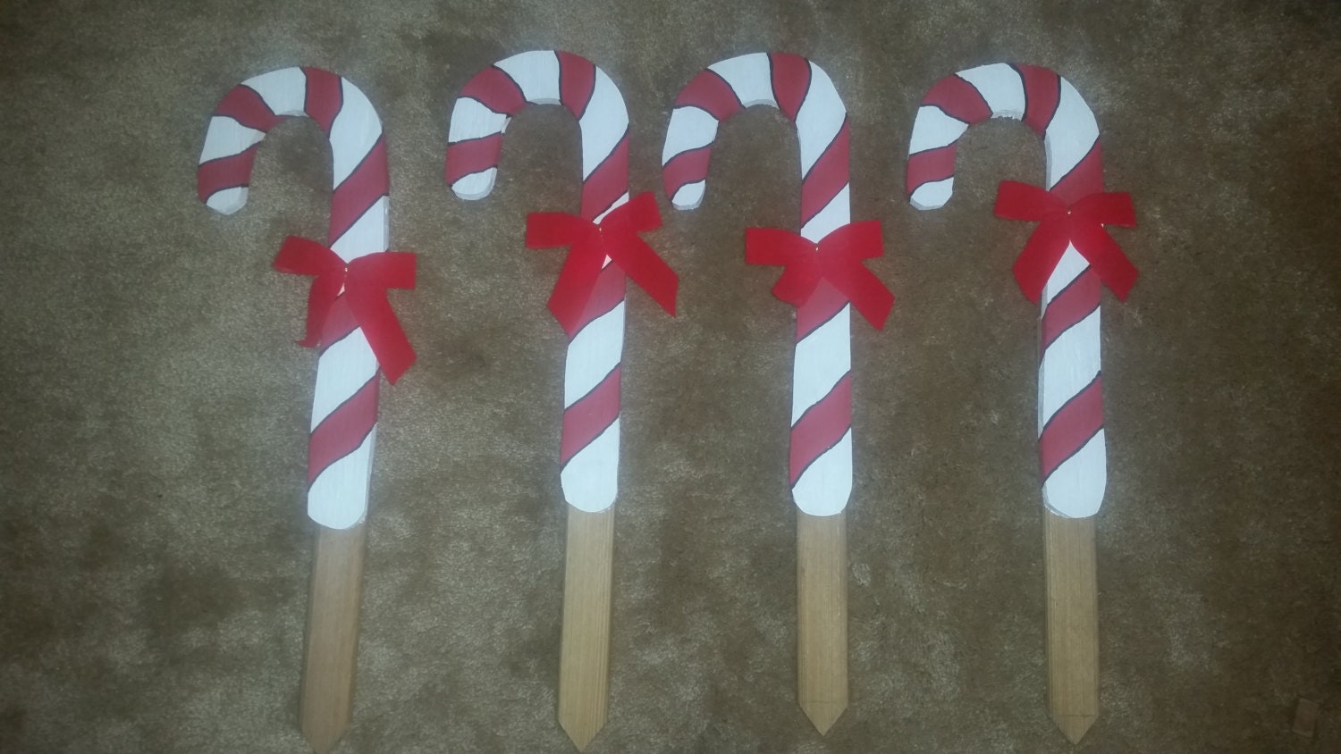 Candy Cane Yard Stakes Driveway decor holiday decor Christmas