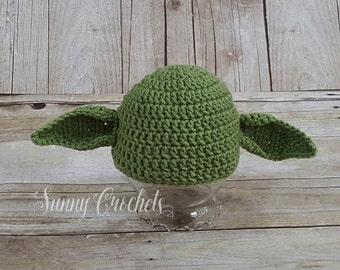 Star Wars Yoda Hat, Star Wars, Yoda, Newborn Photo Prop, Halloween Costume, Yoda Hat, Baby Hat, Baby Shower Gift, Newborn Hat