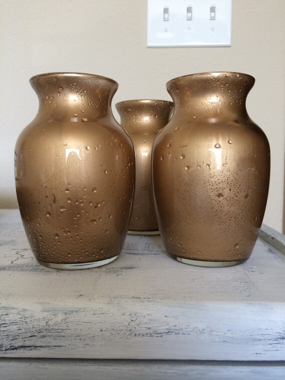 Items similar to Gold Mercury Glass Vases on Etsy
