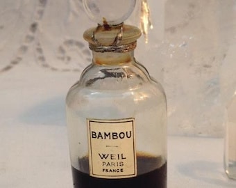 Weil, Bambou, 15 ml. or 0.5 oz. Flacon, 1930, Pure Parfum Extrait, Paris, France ..