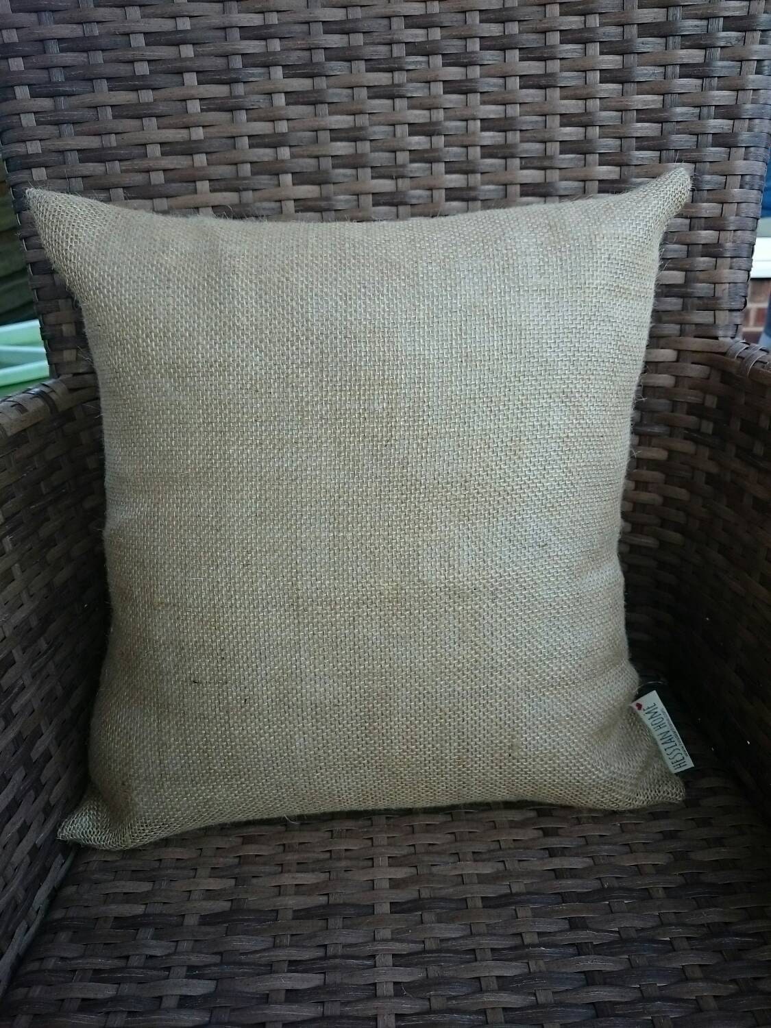 Plain hessian cushion cover