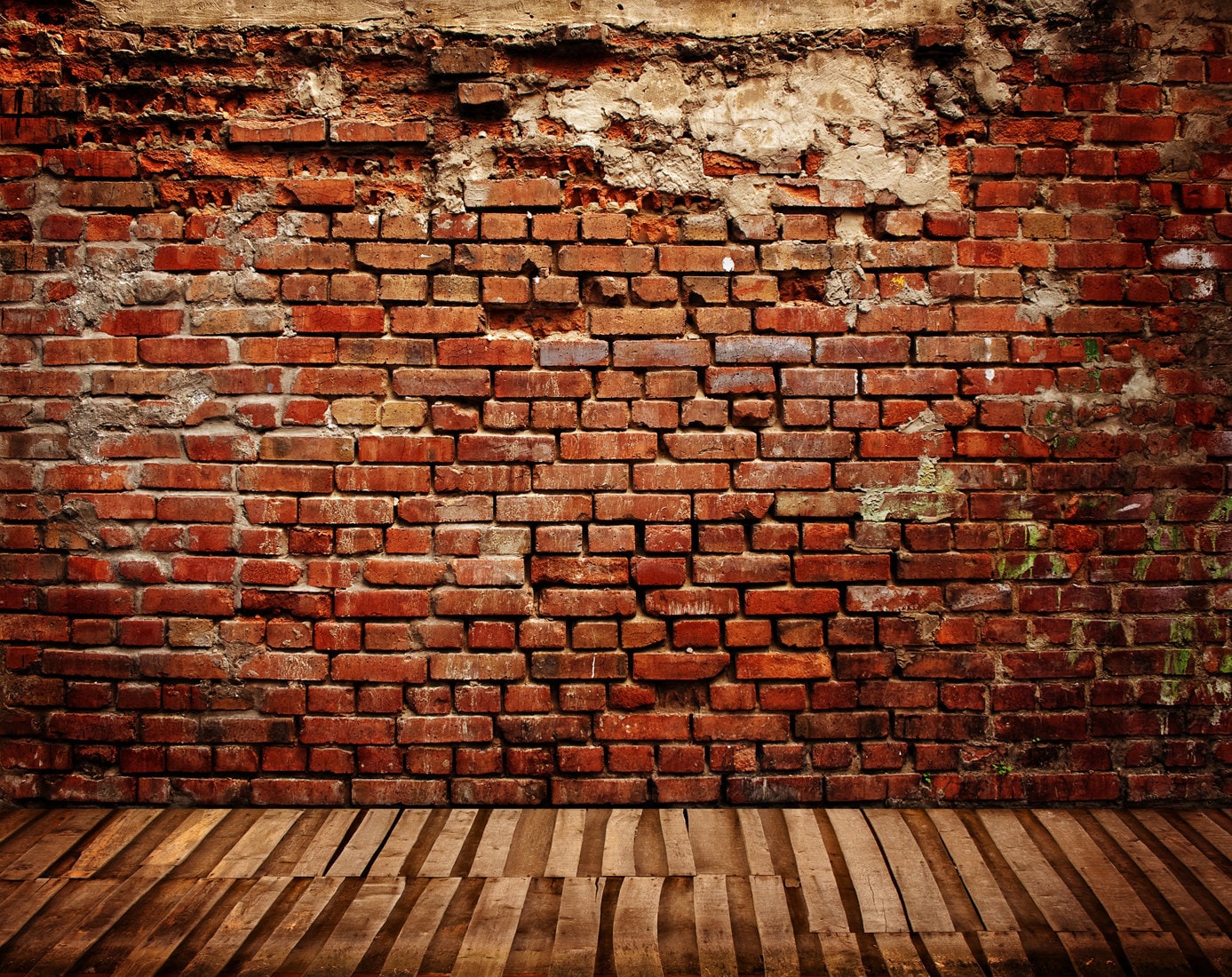 Vintage Red Brick Backdrop rustic broken old brick wall