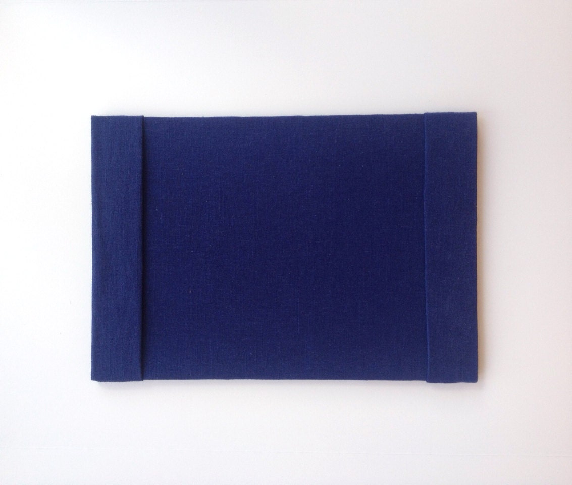 Navy Desk Blotter Blue Desk Blotter Fabric Desk by DeskViews