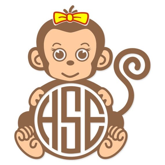 Monkey Designs Monogram Pack SVG DXF EPS use with Silhouette