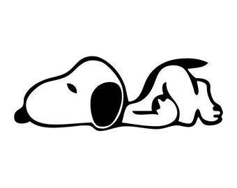 Snoopy decal vinyl window bumper Peanuts car by StickerShop24