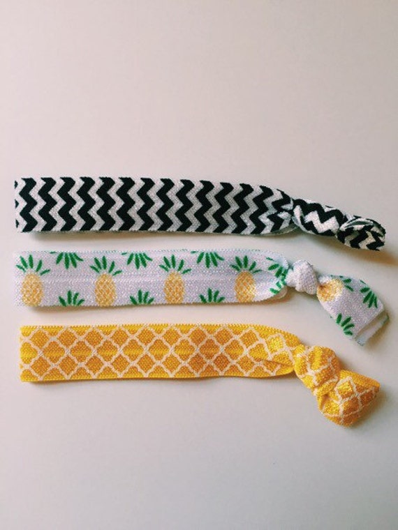 Items similar to Pineapple Hair Tie Set on Etsy