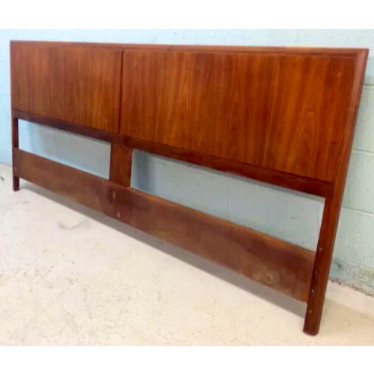Mid Century Walnut King Size Headboard by DelcoDecor on Etsy