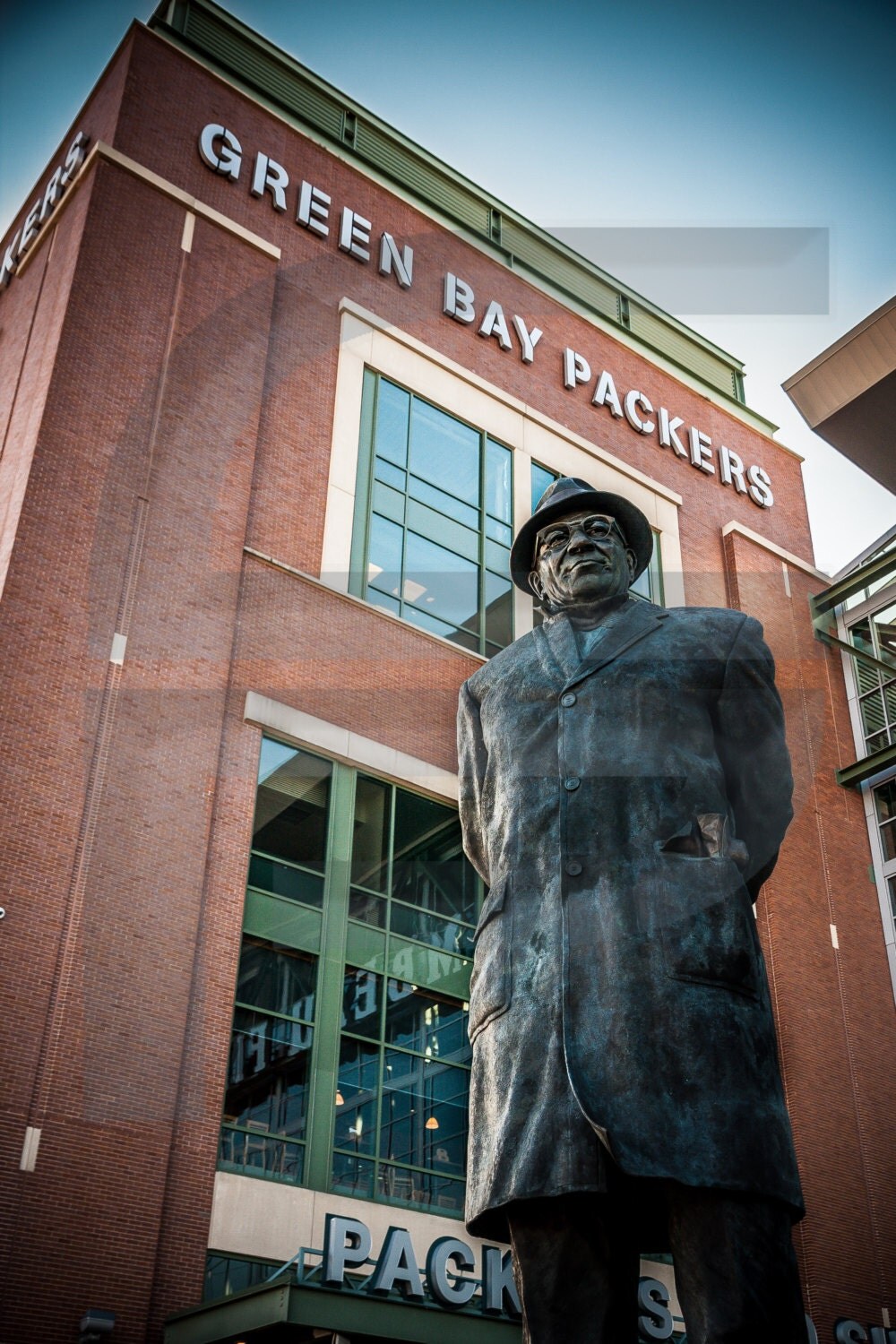 Vince Lombardi Statue at the Lambeau Field Atrium at Lambeau