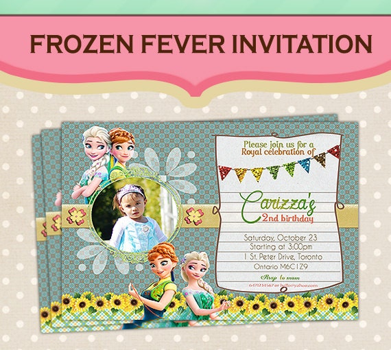 Frozen Fever Birthday Invitation