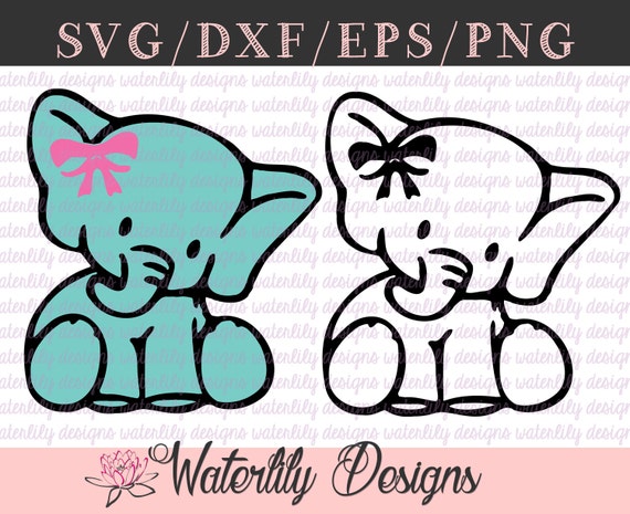 Baby Elephant SVG Cut File Instant Download Animals