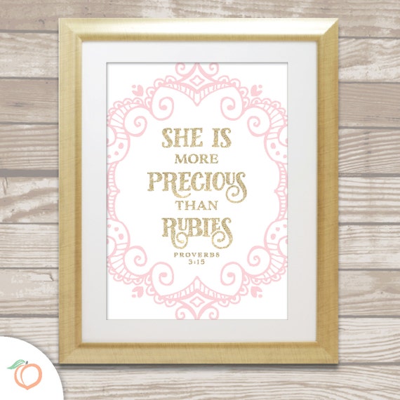 More Precious than RUBIES . print