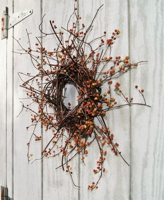 Bittersweet Wreath Primitive Bittersweet Wreath Fall