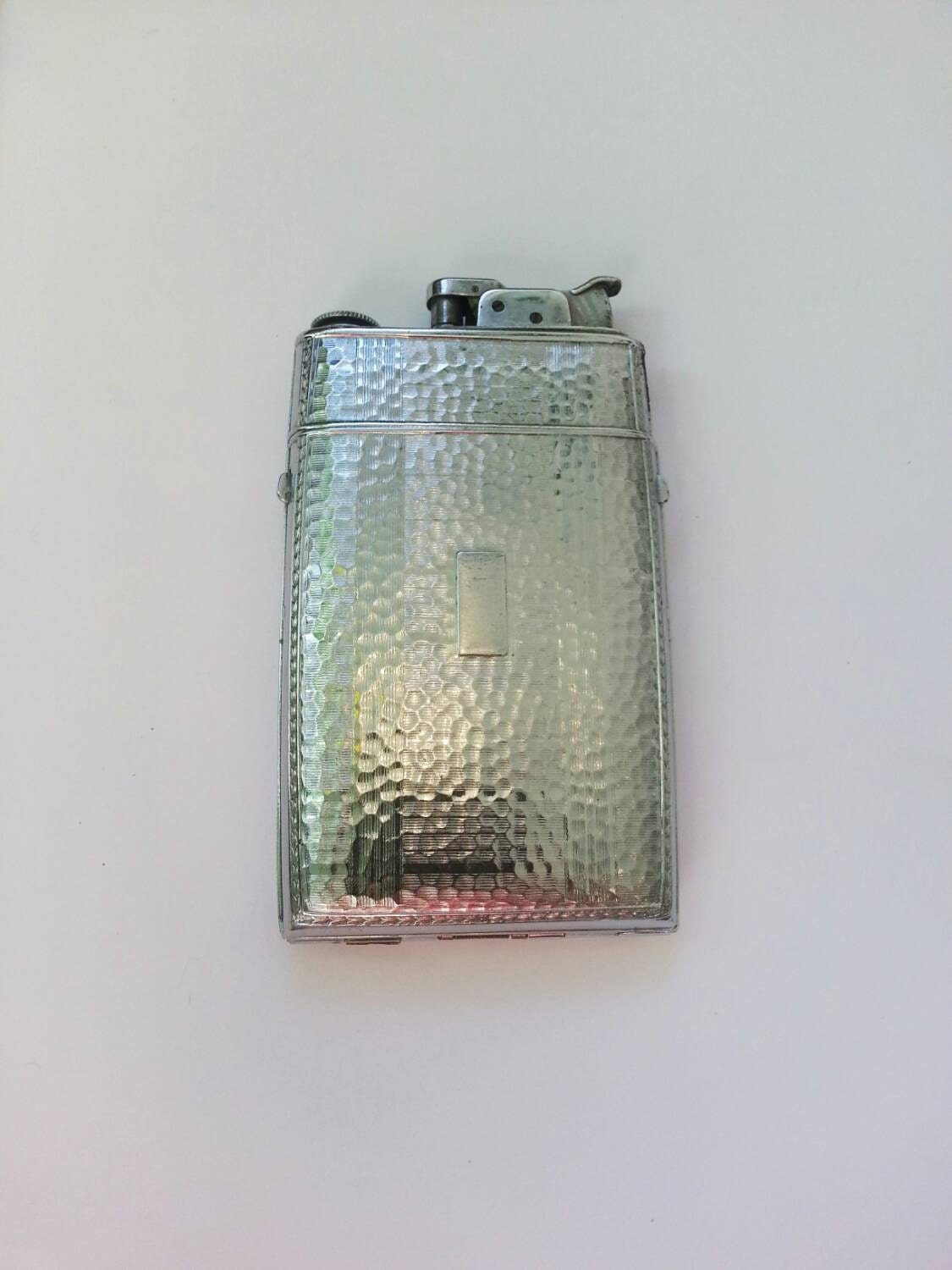 Cigarette case and lighter combo by FireWorksVintage on Etsy