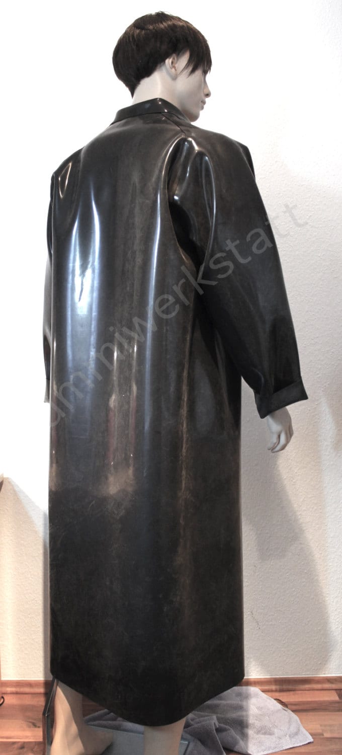 Rubber coat Raincoat Macintosh with collar