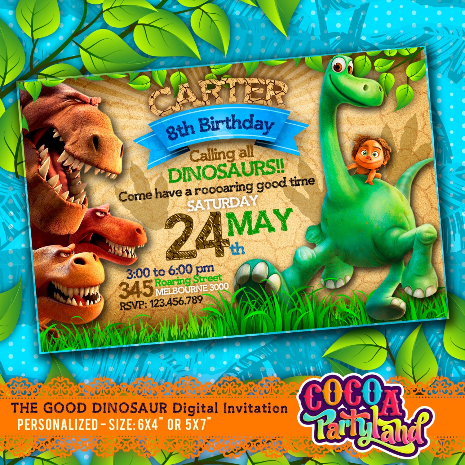 Good Dinosaur Invitations Free Printable 1